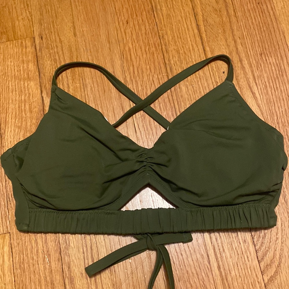 Green bikini top